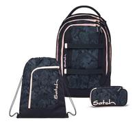 Satch Pack Schulrucksack Set 3tlg. inkl. Schlamperbox und Sportbeutel (Midnight Jungle)