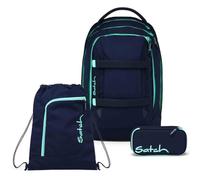 Satch Pack Schulrucksack Set 3tlg. inkl. Schlamperbox und Sportbeutel (Ocean Mint)