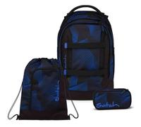 Satch Pack Schulrucksack Set 3tlg. inkl. Schlamperbox und Sportbeutel (Seismic Blue)