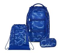 Satch Pack Schulrucksack Set 3tlg. inkl. Schlamperbox und Sportbeutel (Vibrant Blue)