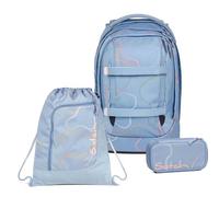 satch Pack Schulrucksack Set 3tlg. inkl. Schlamperbox und Sportbeutel (Vivid Blue)