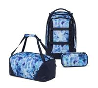 Satch Pack Schulrucksack Set 3tlg. inkl. Schlamperbox und Sporttasche (Blurry Sky)