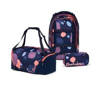 Satch Pack Schulrucksack Set 3tlg. inkl. Schlamperbox und Sporttasche (Coral Reef)