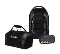Satch Pack Schulrucksack Set 3tlg. inkl. Schlamperbox und Sporttasche (Dark Skate)