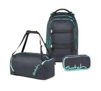 Satch Pack Schulrucksack Set 3tlg. inkl. Schlamperbox und Sporttasche (Mint Phantom)