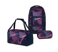 Satch Pack Schulrucksack Set 3tlg. inkl. Schlamperbox und Sporttasche (Seismic Pink)