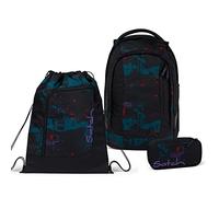 Satch Pack Schulrucksack Set 3tlg. mit Schlamperbox und Sportbeutel (Night Vision)