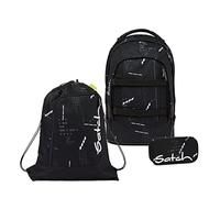 satch Pack Schulrucksack Set 3tlg. mit Schlamperbox und Sportbeutel (Ninja Matrix)
