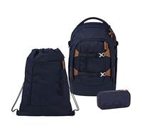 satch Pack Schulrucksack Set 3tlg. mit Schlamperbox und Sportbeutel (Nordic Blue)