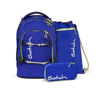 Satch pack Schulrucksack Set Blue Climber
