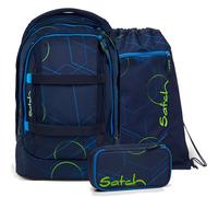 satch pack Set aus pack + Sportbeutel + Schlamperbox 26 Blue Tech