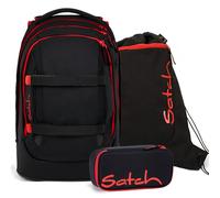 satch pack Set aus pack + Sportbeutel + Schlamperbox 26 Fire Phantom