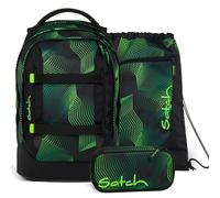 satch pack Set aus pack + Sportbeutel + Schlamperbox Seismic Green