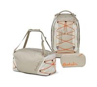 Satch Pack Sneaker Special Style Schulrucksack Set 3tlg. inkl. Schlamper mit Geodreieck (Crossed Sand Sneaker)