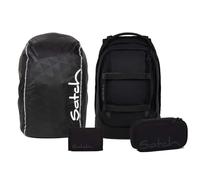Satch Pack Streetwalk Edition Schulrucksack Set 4tlg. inkl. Schlamperbox, Geldbörse und Regenhülle (Blackjack)