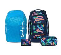 Satch Pack Streetwalk Edition Schulrucksack Set 4tlg. inkl. Schlamperbox, Geldbörse und Regenhülle (Crazy Twist)
