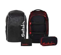 Satch Pack Streetwalk Edition Schulrucksack Set 4tlg. inkl. Schlamperbox, Geldbörse und Regenhülle (Fire Phantom)