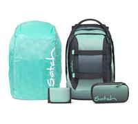 Satch Pack Streetwalk Edition Schulrucksack Set 4tlg. inkl. Schlamperbox, Geldbörse und Regenhülle (Gradient Mint)