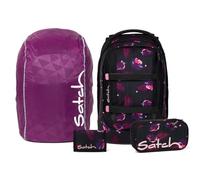 Satch Pack Streetwalk Edition Schulrucksack Set 4tlg. inkl. Schlamperbox, Geldbörse und Regenhülle (Mystic Nights)