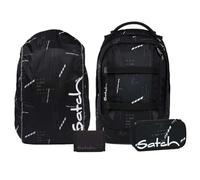 Satch Pack Streetwalk Edition Schulrucksack Set 4tlg. inkl. Schlamperbox, Geldbörse und Regenhülle (Ninja Matrix)