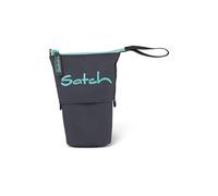 satch Pencil Slider extra groß inkl. Trennfach Reißverschlussfach Stiftehalter Geodreieck Sichtfenster für Stundenplan Mint Phantom - Grau