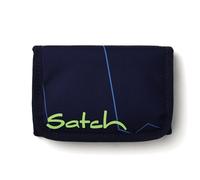 satch - Satch Geldbörse 13 x 9 x 2 cm (B x H x T) Klettverschluss 100 % Polyester dunkelblau/grün Blue Tech dunkelblau/grün