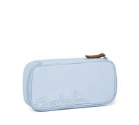 Satch Schlamperbox extra groß inkl. Trennfach Reißverschlussfach Stiftehalter Geodreieck Sichtfenster für Stundenplan Nordic Ice Blue - Hellblau