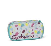 satch - satch Schlampermäppchen 22 x 6 x 10 cm (B x H x T) Reißverschluss inkl. Geometriedreieck Polyester, 100 % recycelt grau/rosa/türki - Farbe ...