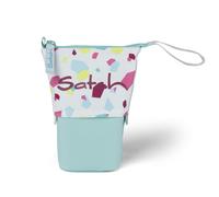 satch - Satch Schlampermäppchen Pencil Slider 17 x 19 x 7 cm (B x H x T) Reißverschluss 100 % Polyester grau/rosa/türkis Dreamy Mosaic gr...
