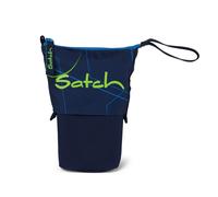 satch - satch Schlampermäppchen Pencil Slider 17 x 19 x 7 cm (B x H x T) Reißverschluss dunkelblau/grün Blue Tech dunkelblau/grün