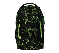 satch - Satch Schulrucksack pack swap your style 30 x 45 x 22 cm (B x H x T) PET, 100 % recycelt schwarz/neongrün Green Supreme schwarz/n...