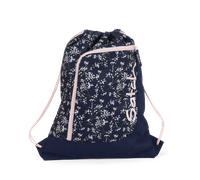 Satch Sportbeutel Turnbeutel für Mädchen und Jungen mit Reißverschlussfach, 12 Liter, Rucksack fixierbar Bloomy Breeze - Dunkelblau