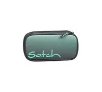 Satch Schlamperbox extra groß inkl. Trennfach Reißverschlussfach Stiftehalter Geodreieck Sichtfenster für Stundenplan Gradient Mint - Anthrazit