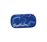 Satch Schlamperbox extra groß inkl. Trennfach Reißverschlussfach Stiftehalter Geodreieck Sichtfenster für Stundenplan Vibrant Blue - Blau