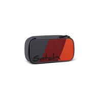 Satch Schlamperbox Fire Up - Grau | Extra groß mit Trennfach, Reißverschlussfach, Stiftehaltern, Geodreieckfach und Sichtfenster für den Stundenplan
