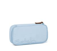 Satch Schlamperbox extra groß inkl. Trennfach Reißverschlussfach Stiftehalter Geodreieck Sichtfenster für Stundenplan Nordic Ice Blue - Hellblau