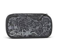 Satch Schlamperbox Street Ink extra groß, Trennfach, Reißverschlussfach, Stiftehalter – Schwarz