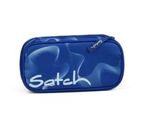 Satch Schlamperbox extra groß inkl. Trennfach Reißverschlussfach Stiftehalter Geodreieck Sichtfenster für Stundenplan Vibrant Blue - Blau