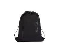 Satch Sportbeutel Blackjack - Schwarz | Turnbeutel für Mädchen und Jungen mit Reißverschlussfach, 12 L Volumen und zur Fixierung am satch Rucksack geeignet