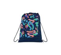 Satch Sportbeutel Crazy Twist - Dunkelblau | Turnbeutel für Mädchen und Jungen mit Reißverschlussfach, 12 L Volumen und zur Fixierung am satch Rucksack geeignet