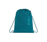 Satch Sportbeutel Turnbeutel für Mädchen und Jungen mit Reißverschlussfach, 12 Liter, Rucksack fixierbar Deep Petrol - Petrol