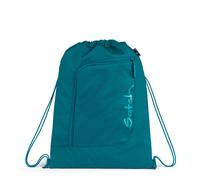 Satch Sportbeutel Turnbeutel für Mädchen und Jungen mit Reißverschlussfach, 12 Liter, Rucksack fixierbar Deep Petrol - Petrol