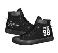 Satdflie Kpop Stray Kids Leinwand Schuhe Sneakers Bang Chan Lee wissen ChangBin Han I.N Felix HyunJin Seungmin Hiphop High-Top Klettverschluss gedruckte Erwachsene Unisex Schuhe, Farbe/9, 44 Größe