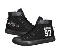 Satdflie Kpop Stray Kids Leinwand Schuhe Sneakers Bang Chan Lee wissen ChangBin Han I.N Felix HyunJin Seungmin Hiphop High-Top Klettverschluss gedruckte Erwachsene Unisex Schuhe, Farbe/6, 42 Größe