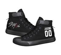 Satdflie Kpop Stray Kids Leinwand Schuhe Sneakers Bang Chan Lee wissen ChangBin Han I.N Felix HyunJin Seungmin Hiphop High-Top Klettverschluss gedruckte Erwachsene Unisex Schuhe, Farbe/1, 43 Größe