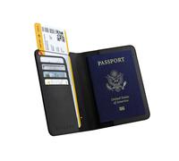 Satechi Vegan-Leather Passport Wallet with Find My Black