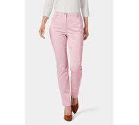 Stoffhose GOLDNER "Leichte Baumwoll-Hose CARLA", Damen, Gr. 42, N-Gr, rosa (geranie), Obermaterial: 98% Baumwolle CO. 2% Elasthan EL., Hosen Stoffhose (33999551-42) geranie