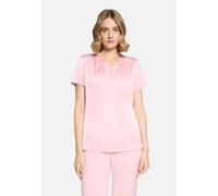Satinbluse BETTY BARCLAY "Damen kurzarm", Damen, Gr. 38, pink dolphin, Obermaterial: 97% Polyester, 3% Elasthan, lässig geschnitten normal, V-Ausschnitt, Blusen (96040730-38) pink dolphin
