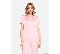 Satinbluse BETTY BARCLAY "Damen kurzarm", Damen, Gr. 44, pink dolphin, Obermaterial: 97% Polyester, 3% Elasthan, lässig geschnitten normal, V-Ausschnitt, Blusen (96040730-44) pink dolphin