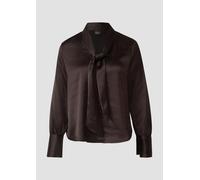 Satin-Bluse mit eleganter Kragen-Schluppe 48 braun 2173567.8944.48